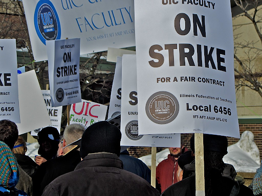 This is a photo from the UIC strike.
