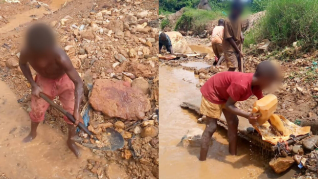 Children mining cobalt in Katanga
