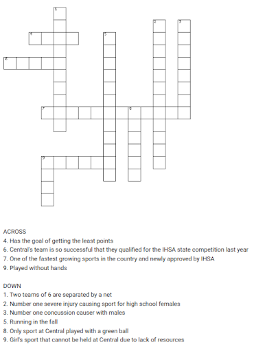 Fall Sports Crossword